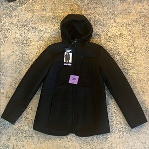 NEW Lands' End Lightweight Women's Quilted Hooded Puffer Jacket in Black